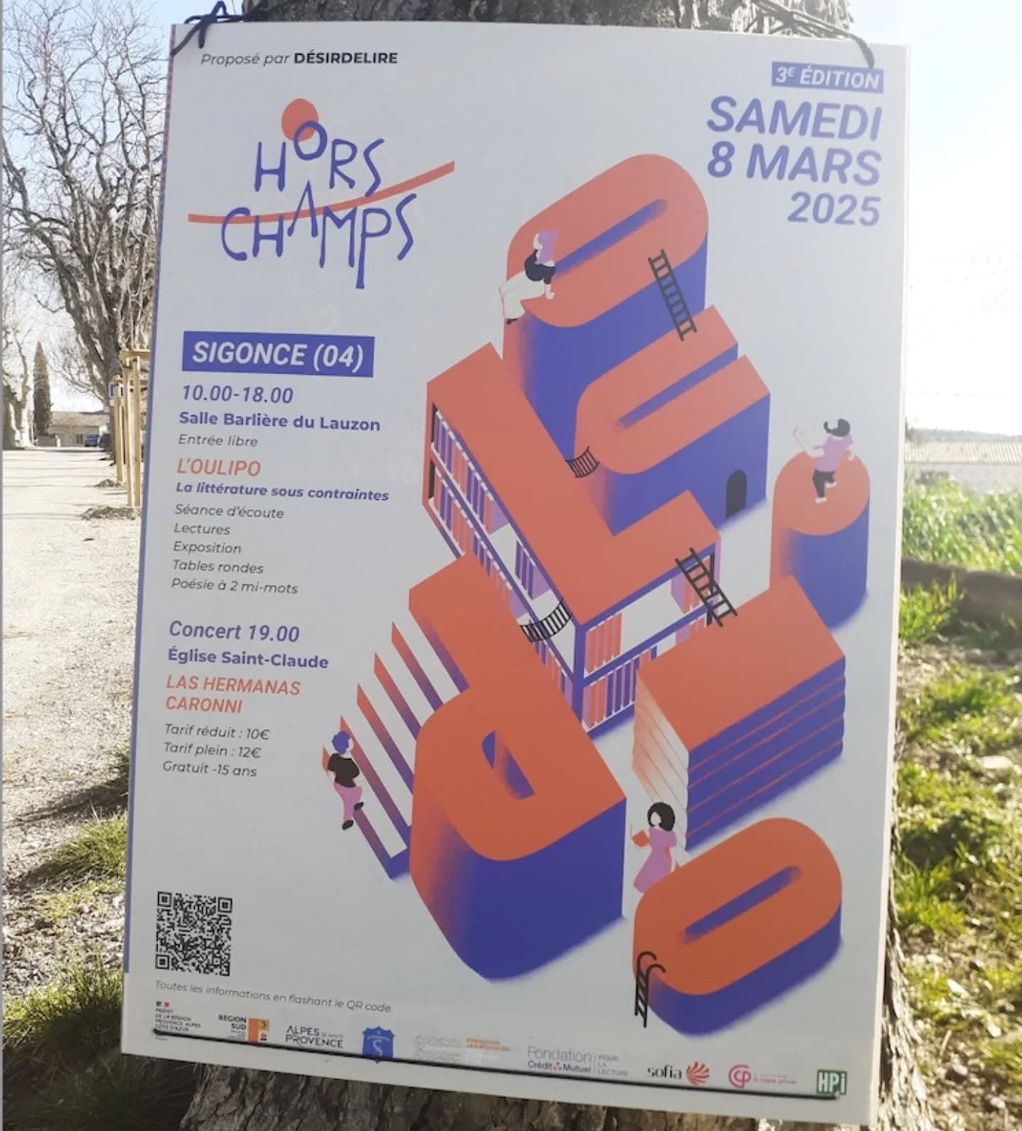 L'Oulipo est l'invité d'honneur au festival Hors-Champs à Sigonce, le samedi 8 mars ! Le festival Hors-Champs est organisé tous les ans par…