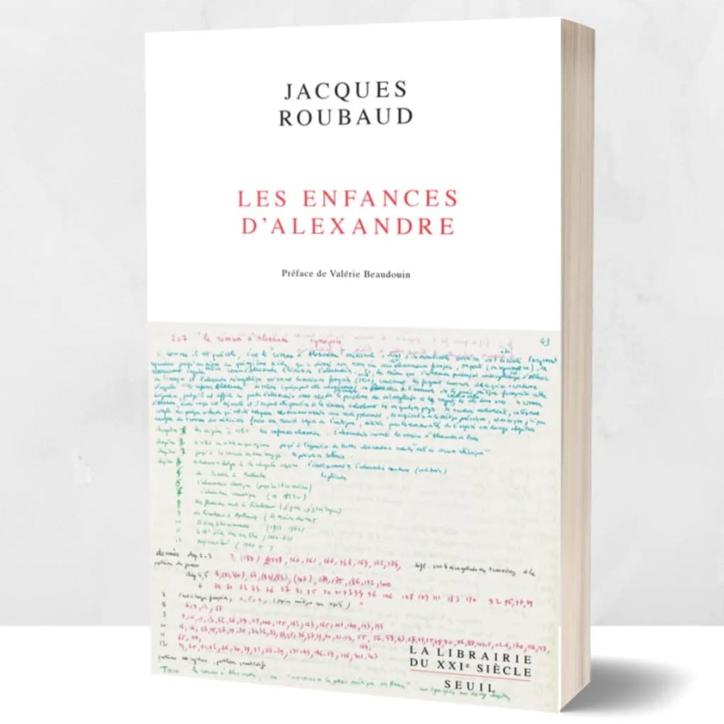 OULIPIENS EN LIBRAIRIE : Jacques ROUBAUD, "Les Enfances d'Alexandre" Préface de Valérie Beaudouin (La Librairie du XXI siècle, Éditions du S…