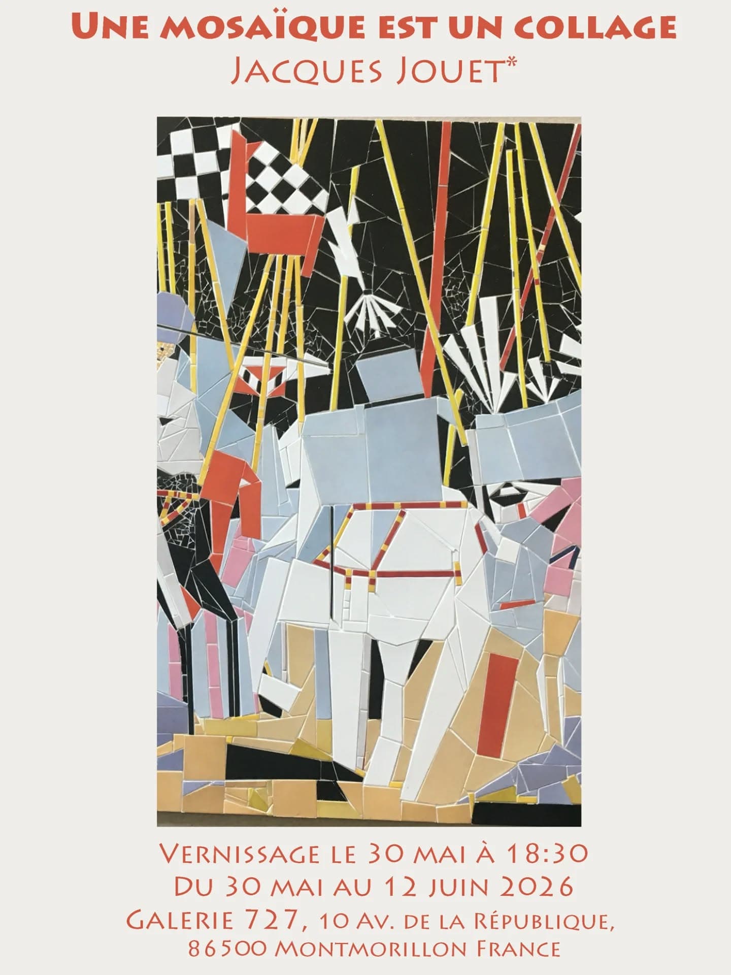Une expo de Jacques Jouet ! Du 30 mai au 12 juin #oulipo #jacquesjouet #collage #galerie727 #montmorillon
